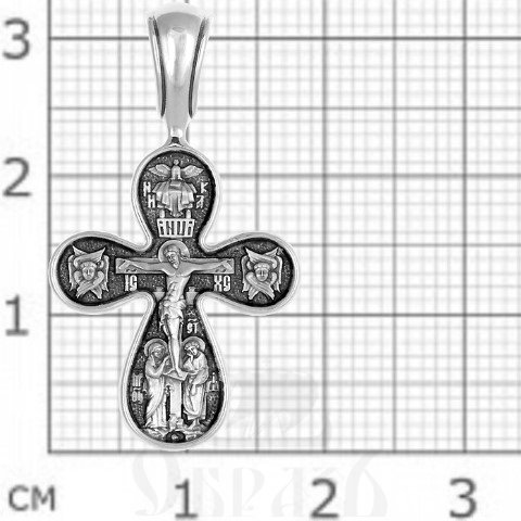 крест «распятие. покров божией матери», серебро 925 проба (арт. 101.490)